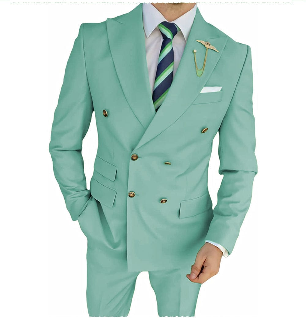 ceehuteey Men's 2 Pieces Formal Suit  Peak Lapel Tuxedos For Wedding Prom (Blazer+Pants)