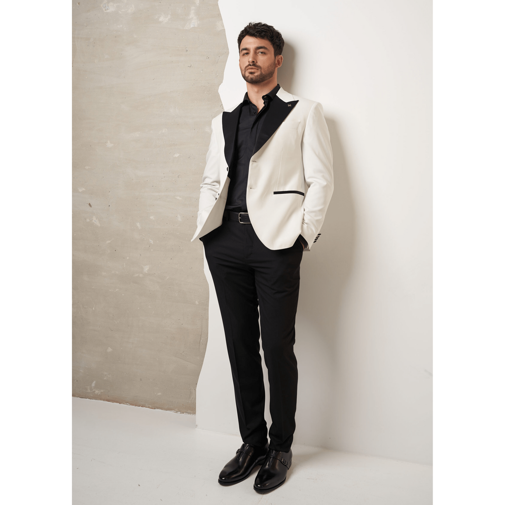 Ceehuteey Men's Pieces Handsome Fashion Peak lapel Tuxedos Mens Suit