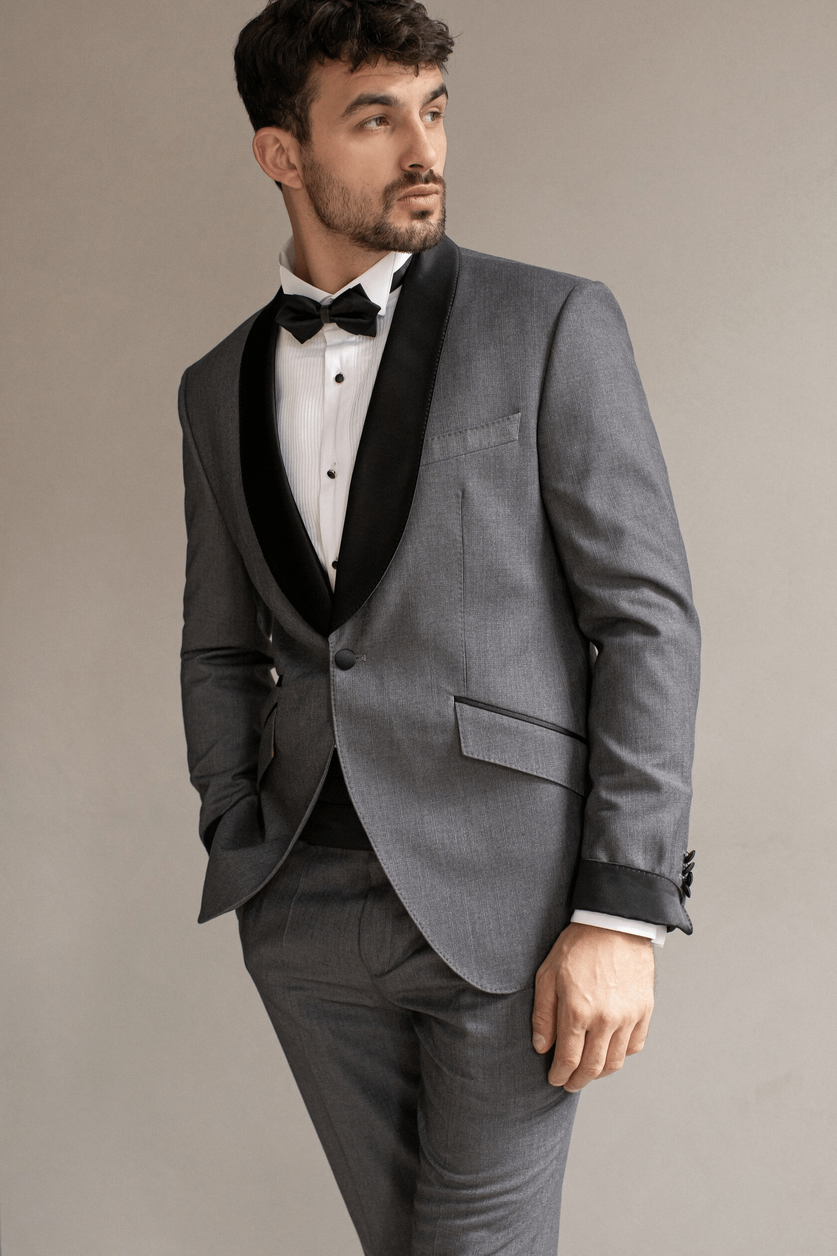 ceehuteey Men's 2 Pieces Handsome Fashion Shawl Lapel Tuxedos Mens Suit For Wedding (Blazer+Pants)