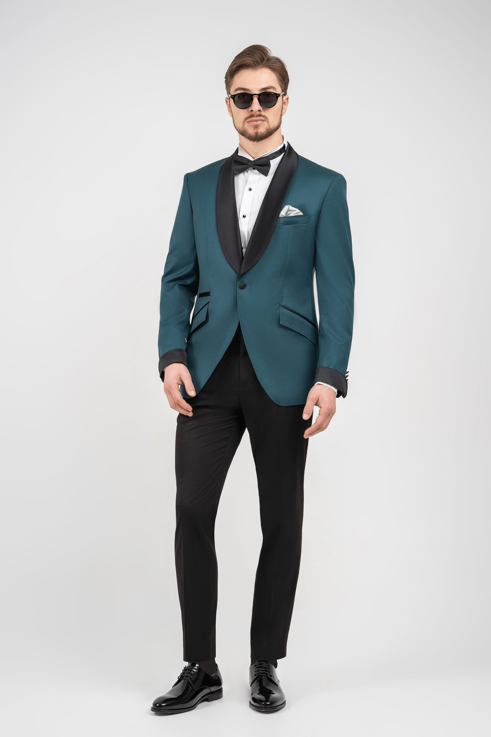 ceehuteey Men's 2 Pieces Leisure Handsome Fashion Shawl Lapel Tuxedos Mens Suit For Wedding (Blazer+Pants)