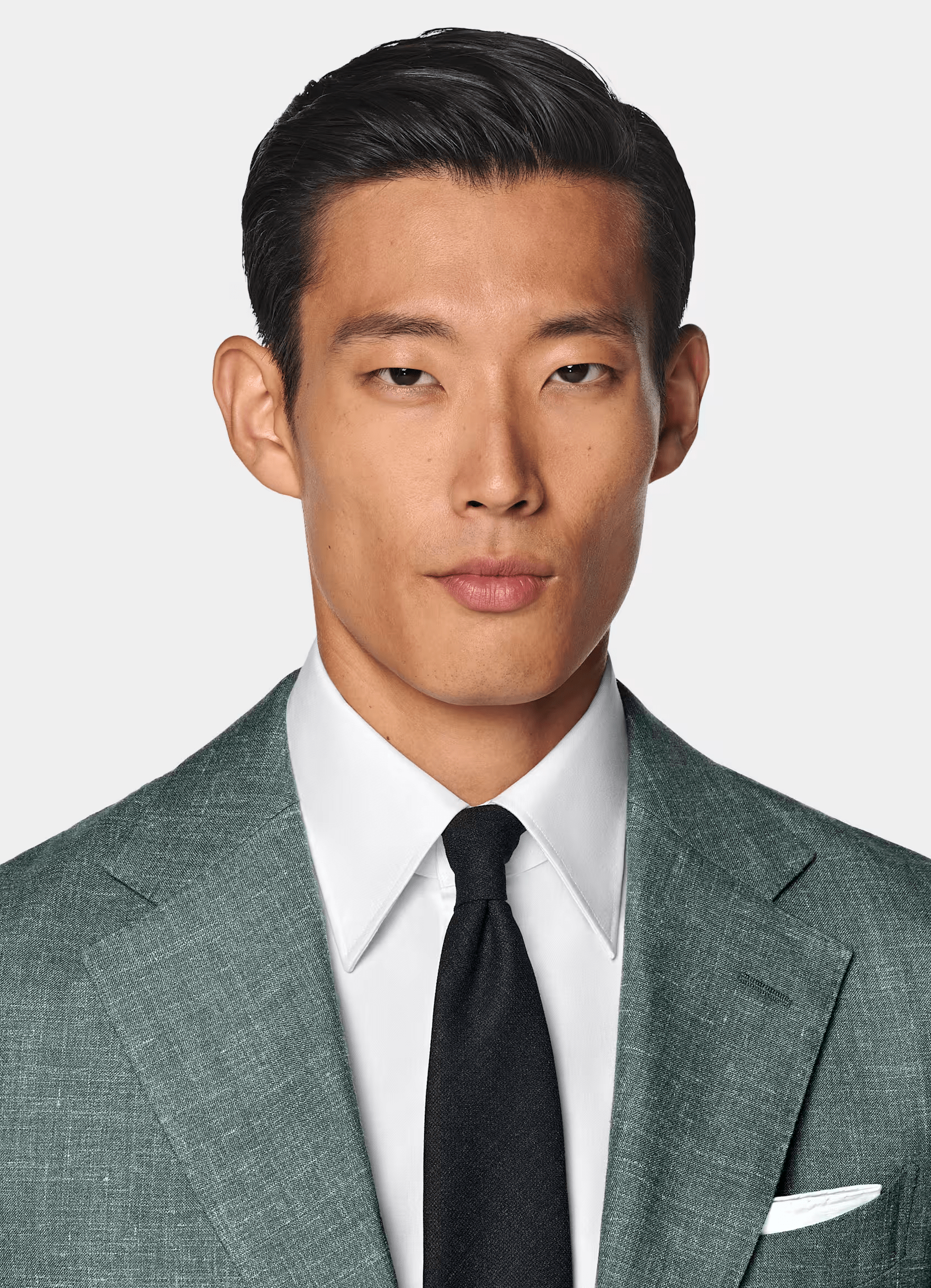 ceehuteey Men's 2 Pieces Linen Notch Lapel  Fashion Casual Tailored Fit Suit (Blazer+Pants)