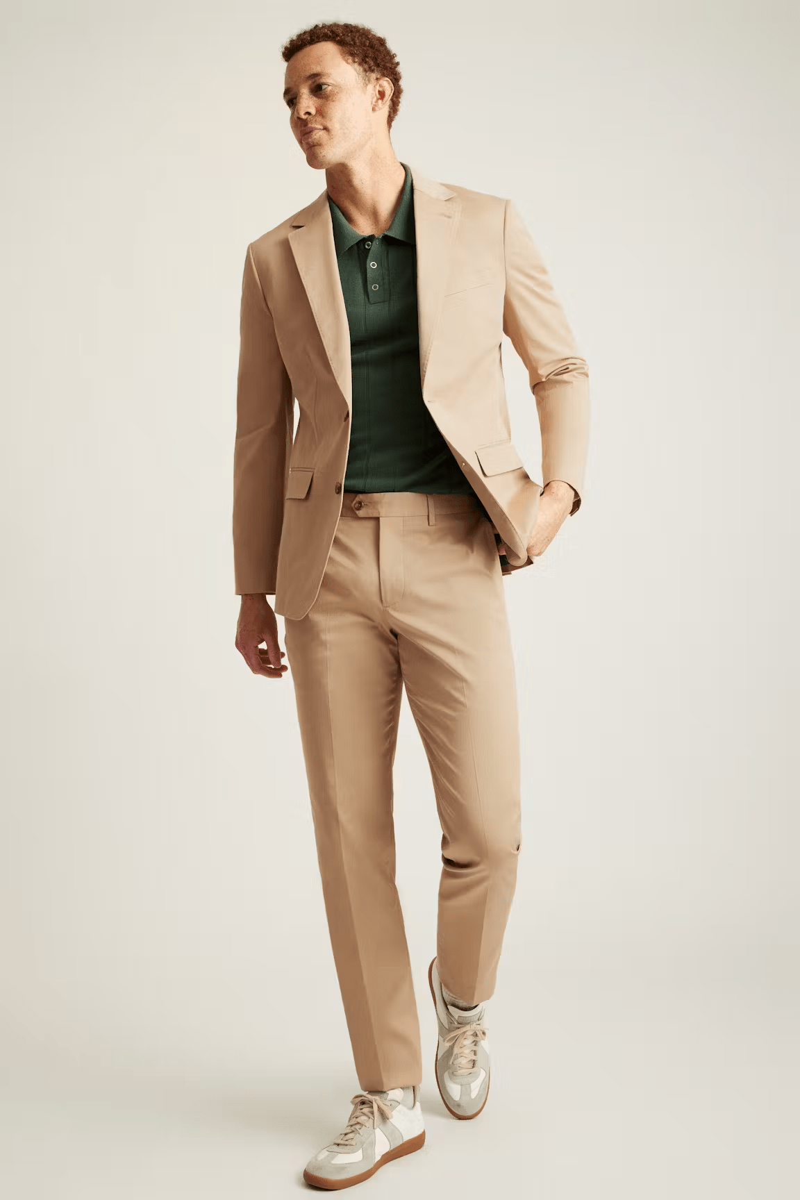 ceehuteey Men's 2 Pieces Notch Lapel Fashion Soft Cotton Mens Suit (Blazer+Pants)
