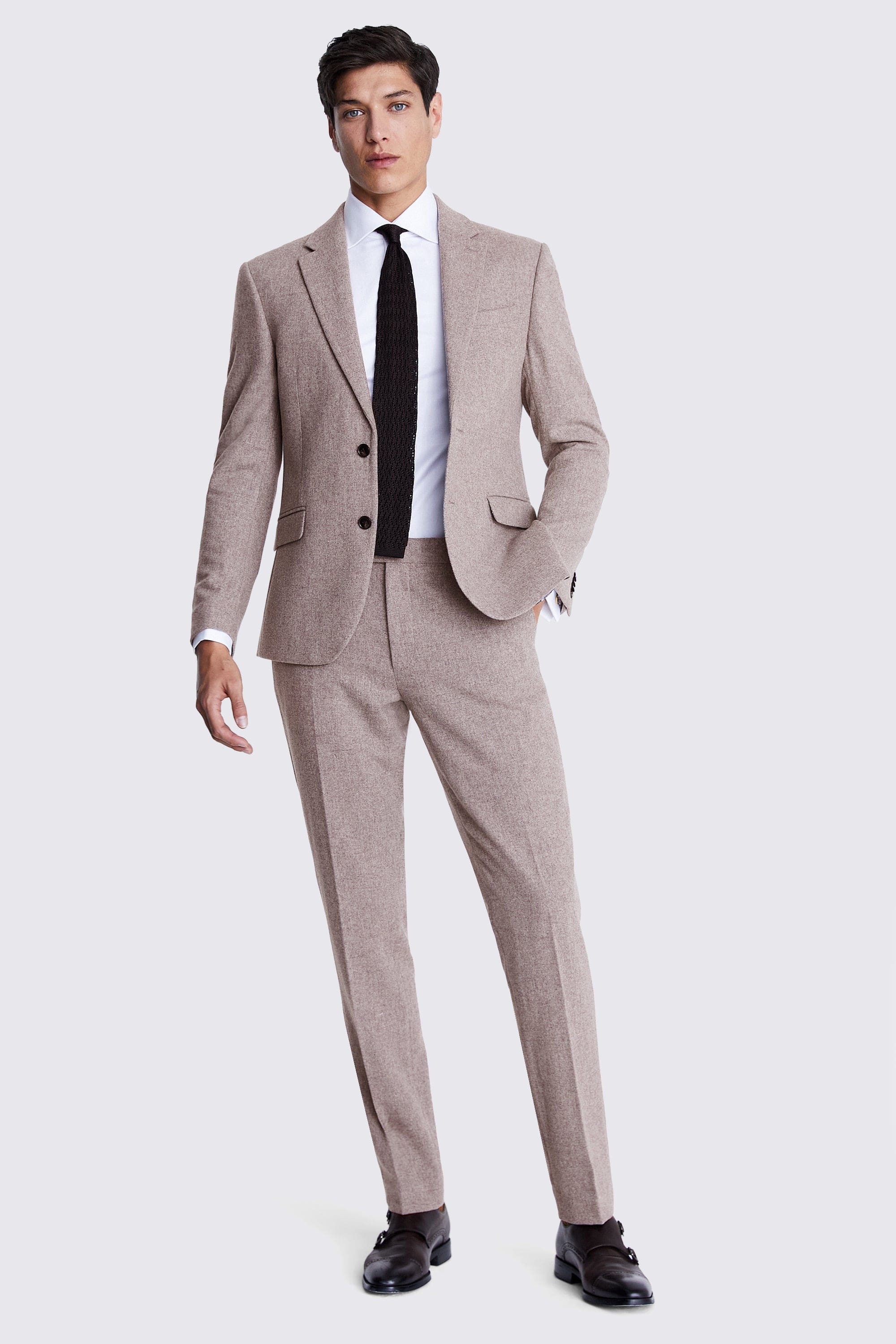 ceehuteey Men's 3-Pieces Fashion Notch Lapel Tweed Classic Suit (Blazer+vest+Pants)