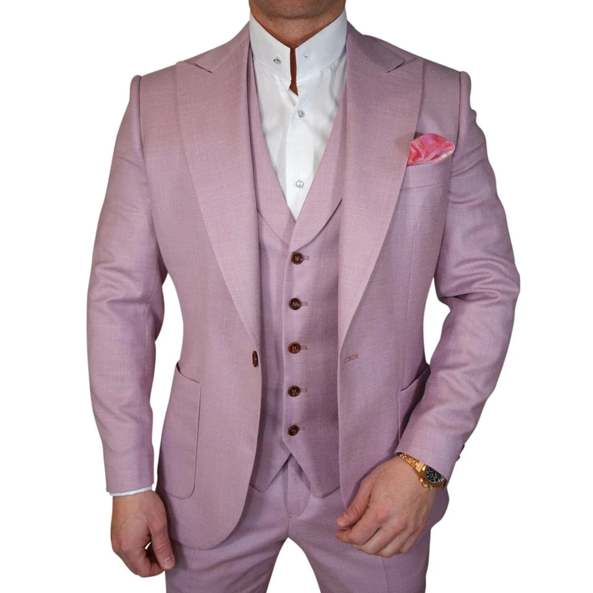 ceehuteey Men's 3 Pieces Leisure Peak lapel Tuxedos Blazer Suit (Blazer+vest+Pants)