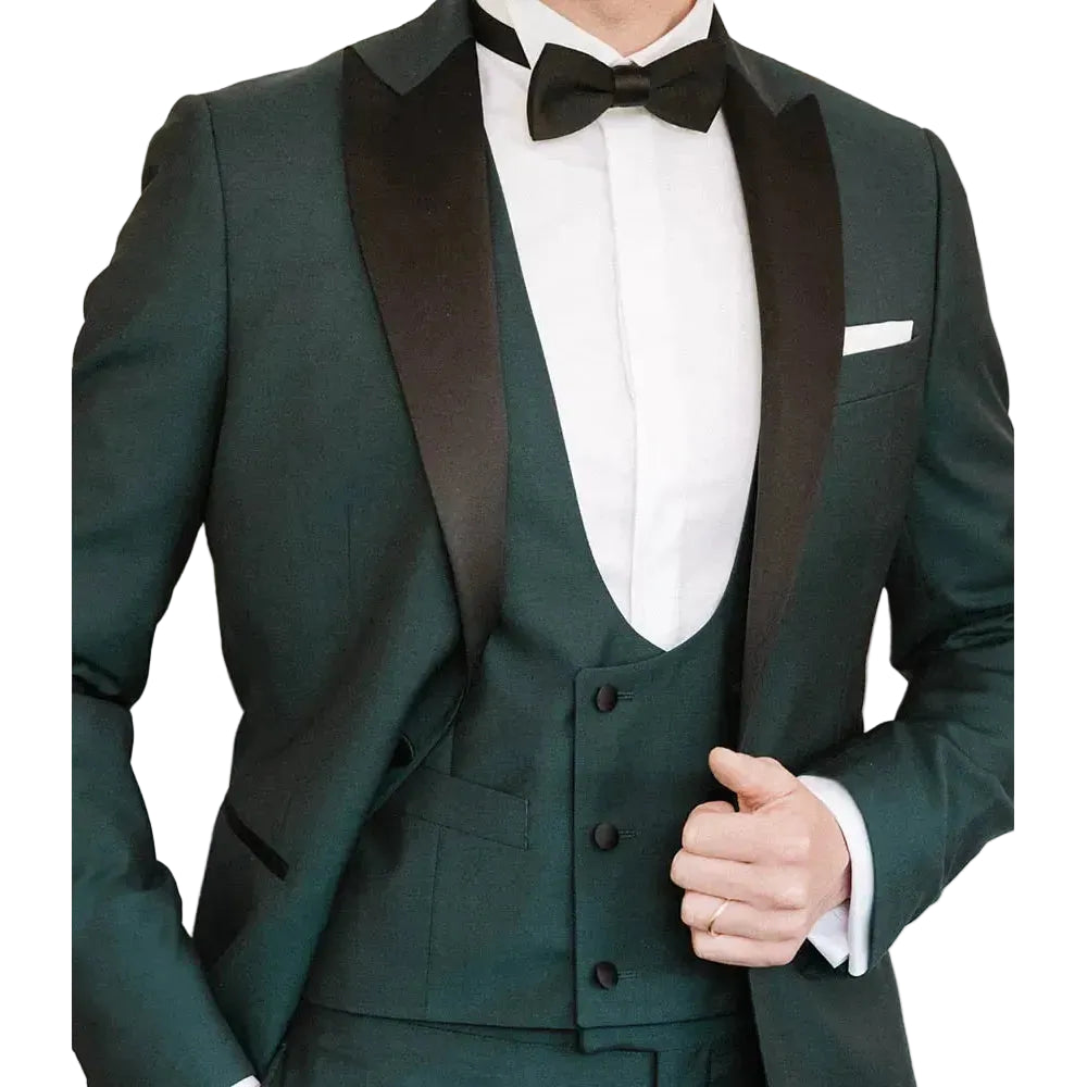 ceehuteey Men's 3 Pieces Men's Multiple occasions Dinner Jacket Fashion for Wedding Groomsmen Suit (Blazer+vest+Pants)