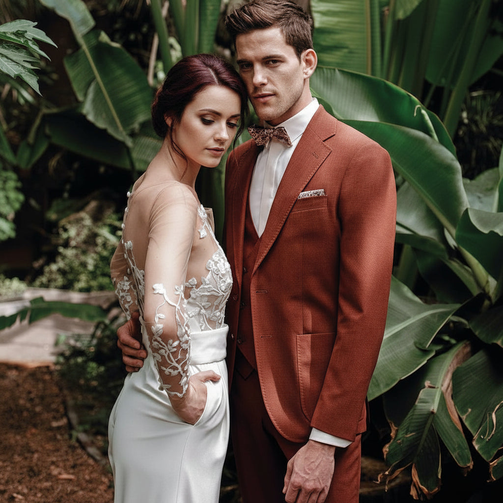 ceehuteey Men's 3 Pieces Notch Lapel Double Breasted handsome Wedding Groomsmen Tuxedos (Blazer+Vest+Pant)