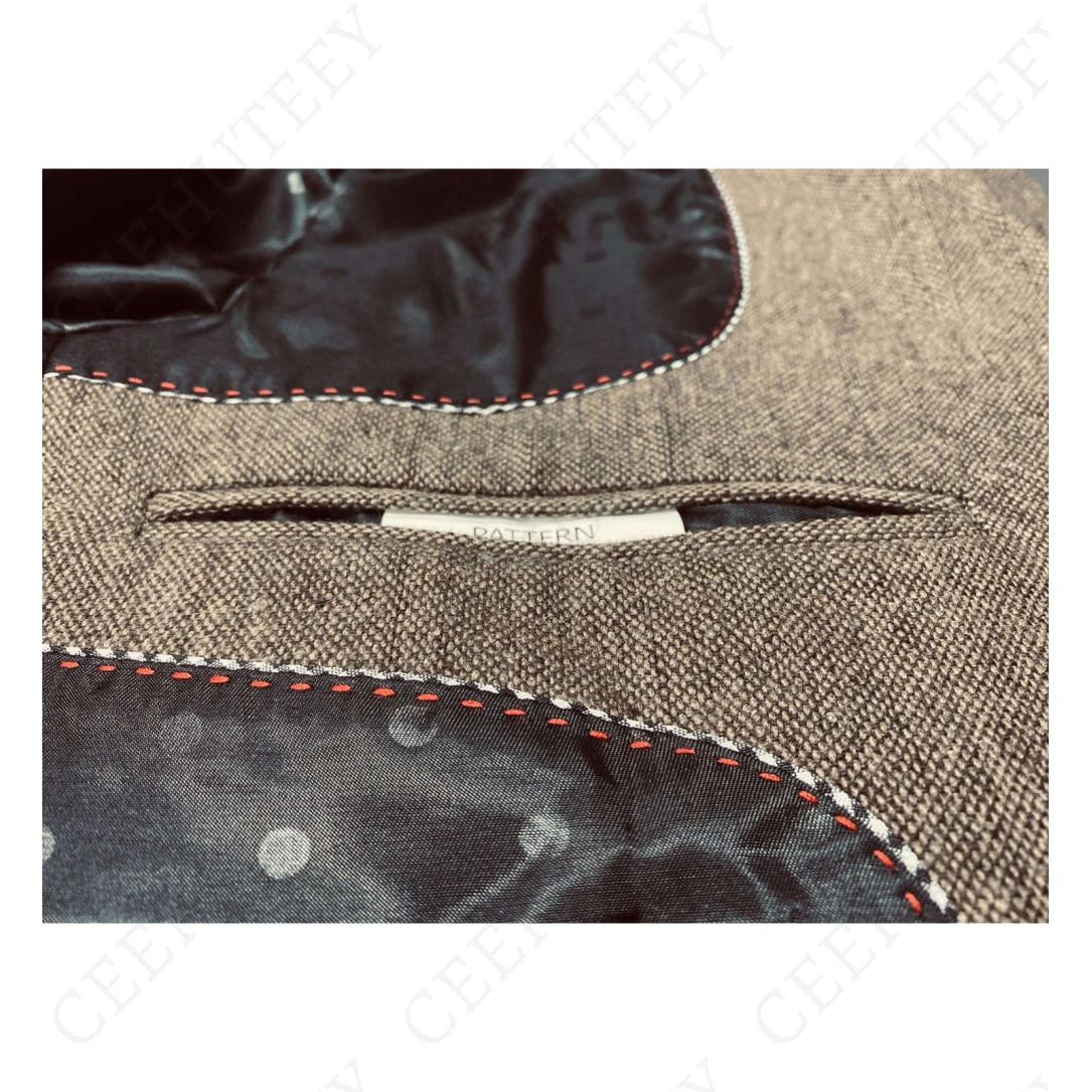 ceehuteey Men's 3 Pieces Suit Classic Tweed Notch Lapel Tuxedos Prom(Blazer+vest+Pants)