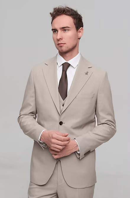 ceehuteey Men's 3 Pieces vertical striped stylish Fashion multi-scene suit (Blazer+Pants)