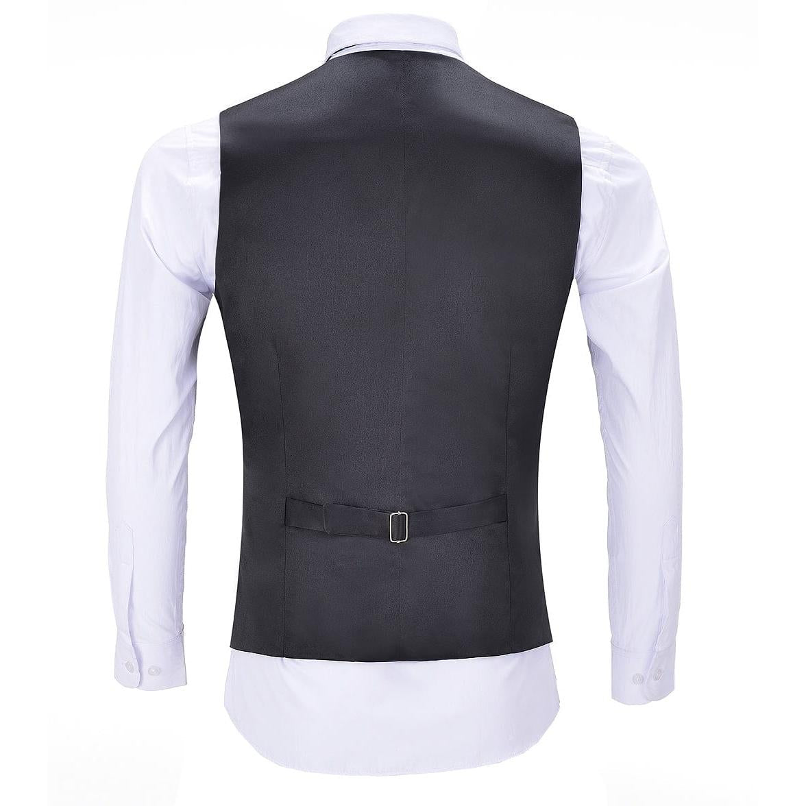 ceehuteey Men's Business Suit Vest V Neck Herringbone Dress Waistcoat