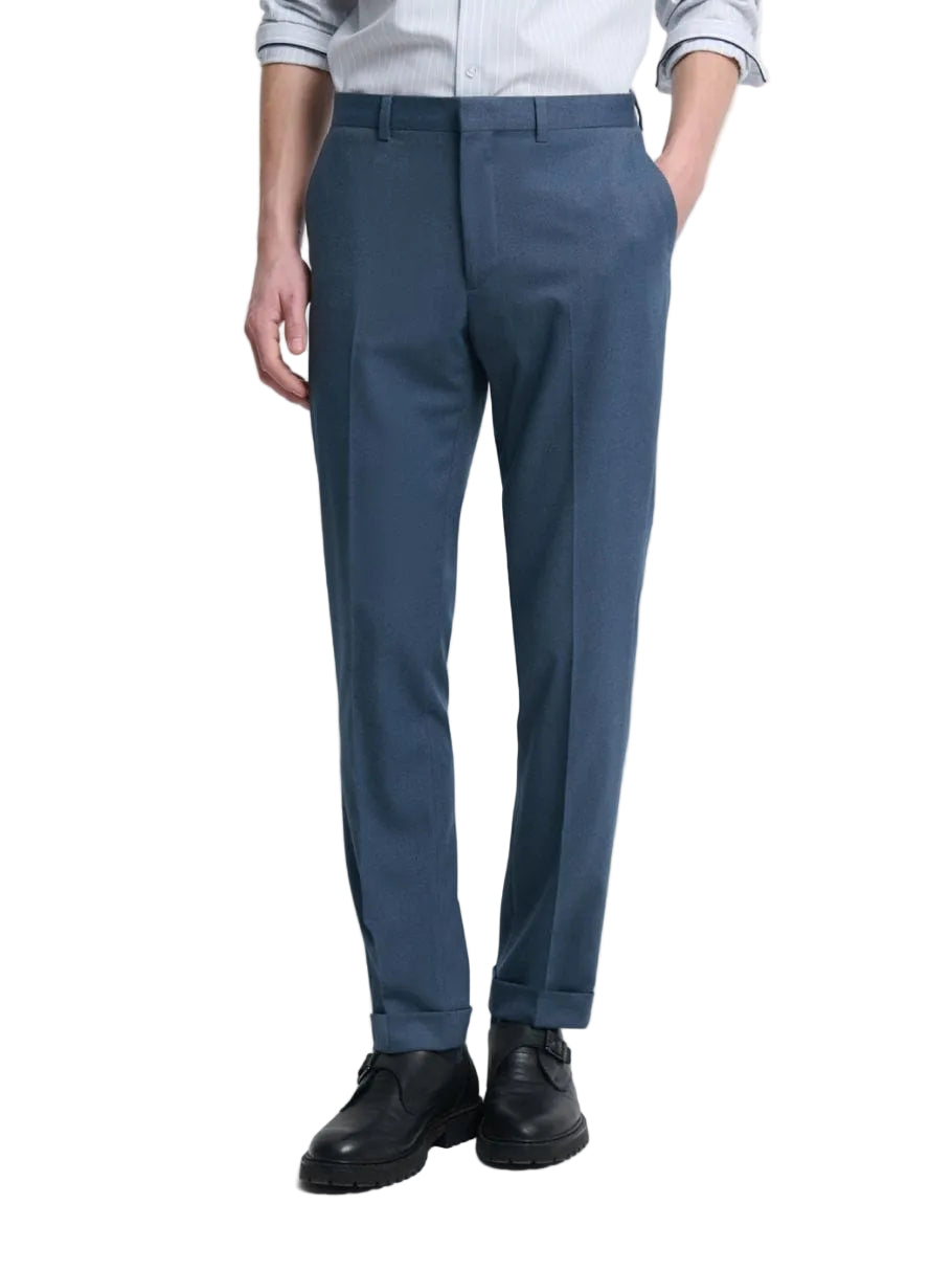 ceehuteey Men's Bussiness Blue two-piece Notch Lapel Elite Suit  (Blazer+Pants)