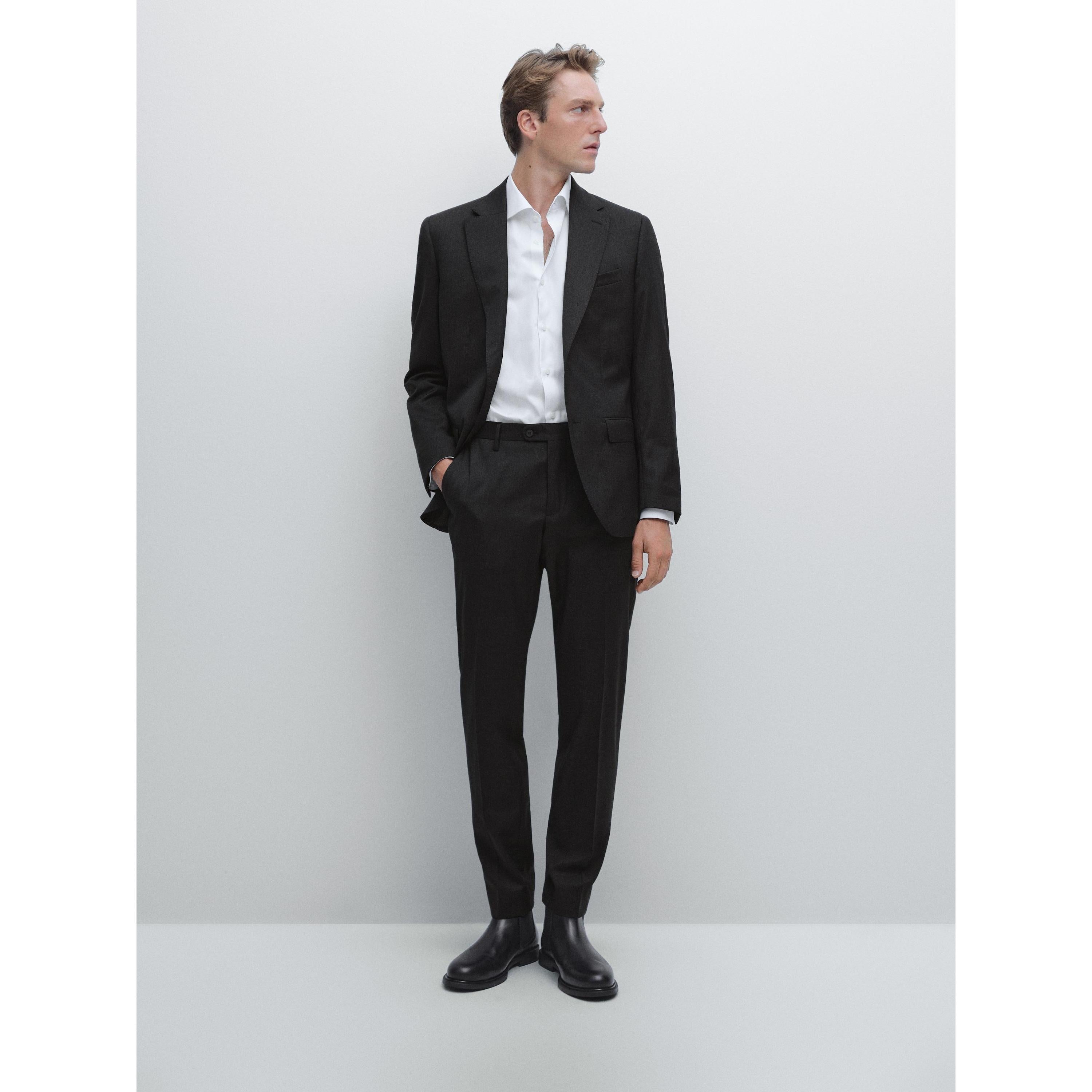 ceehuteey Men's Bussiness two-piece Notch Lapel Slim Fit Suit  (Blazer+Pants)