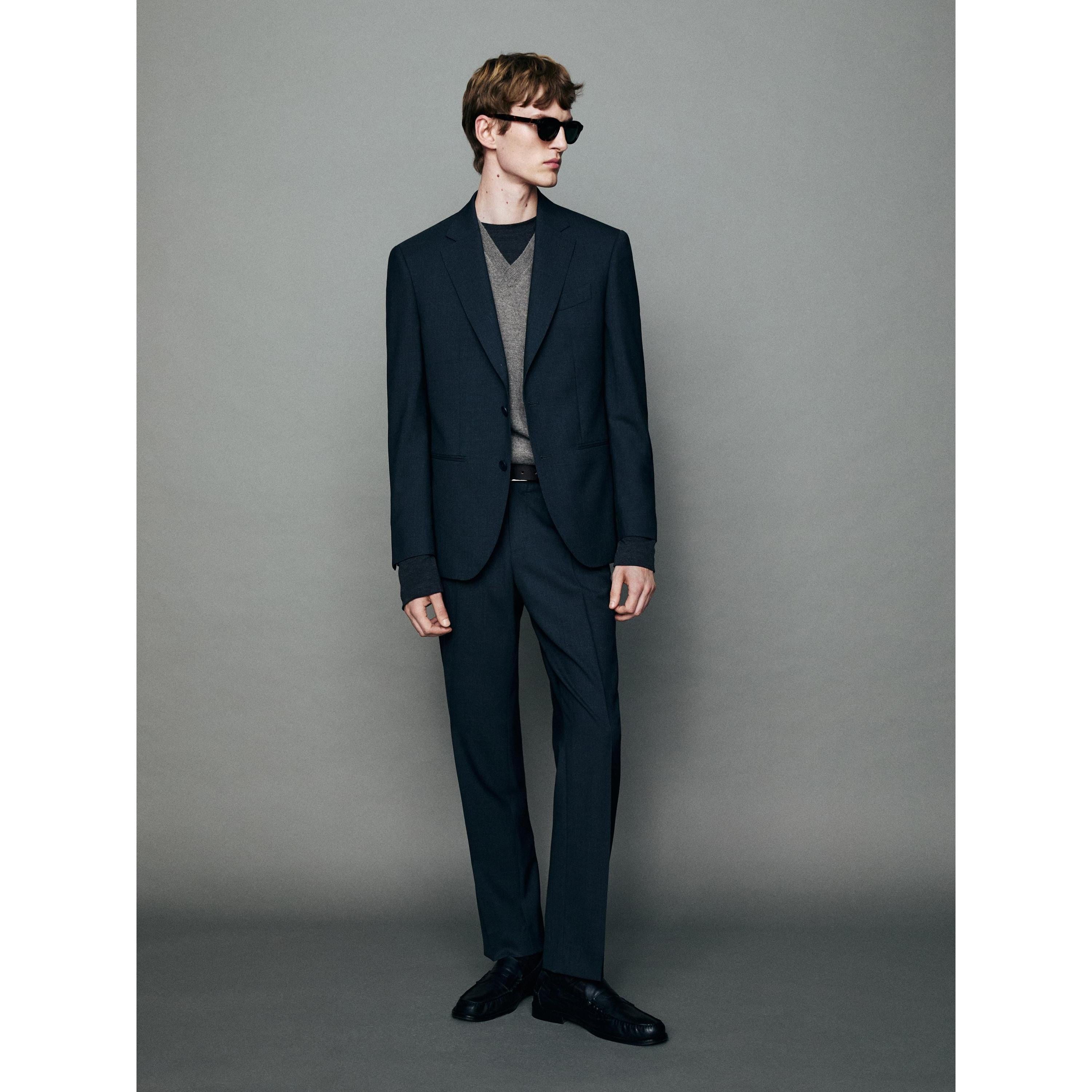 ceehuteey Men's Bussiness two-piece Peak Lapel Solid Multiple Occasions Suit  (Blazer+Pants)