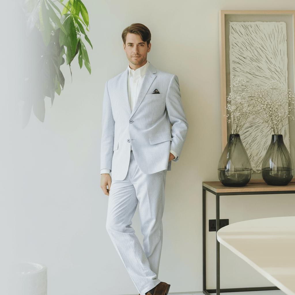 ceehuteey Men's Casual 2 piece Notch Lapel Slim Fit Suit  (Blazer+Pants)