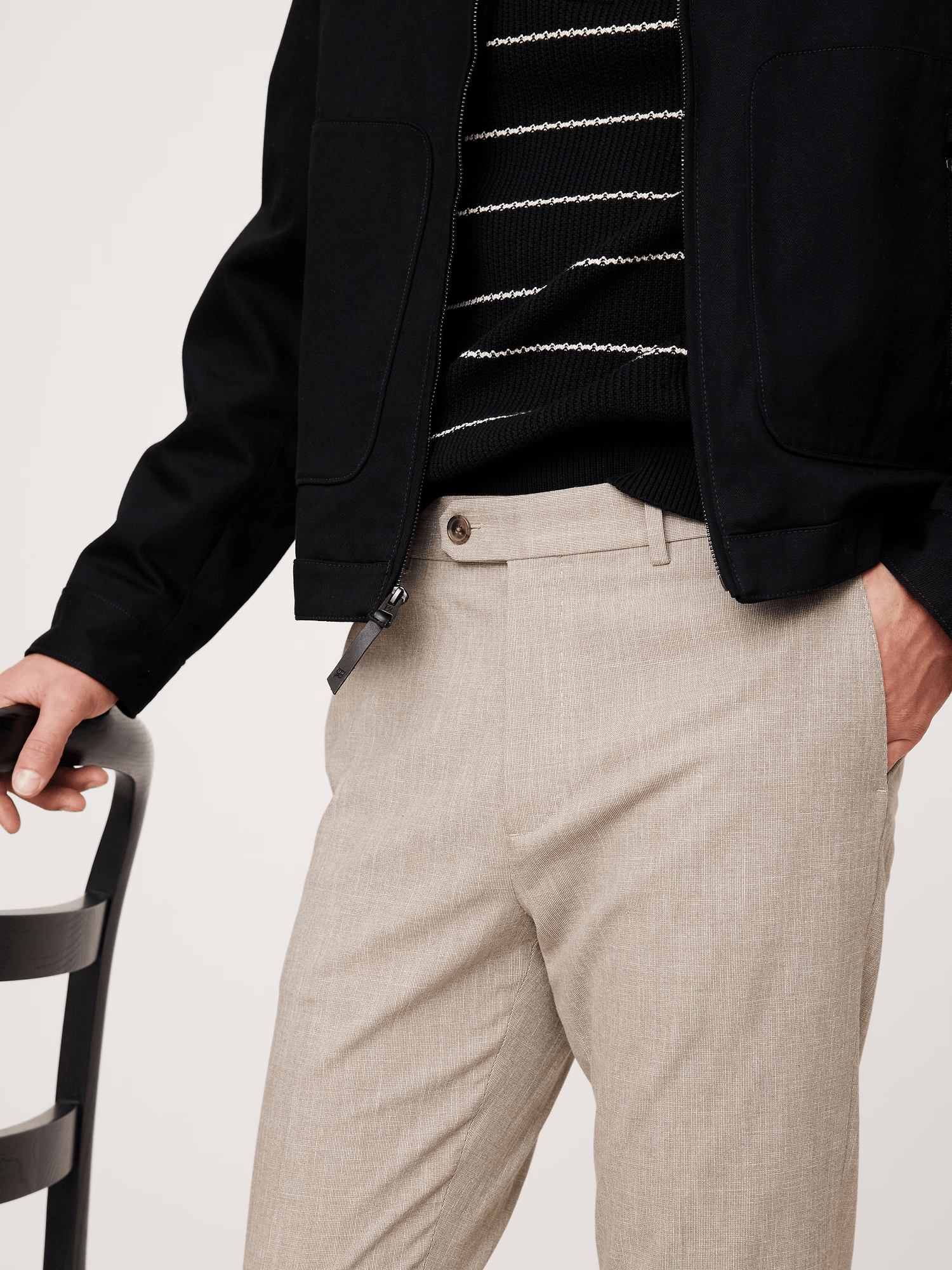 ceehuteey Men's Cotton-Linen stylish Slim Wrinkle-Resistant Dress Pant
