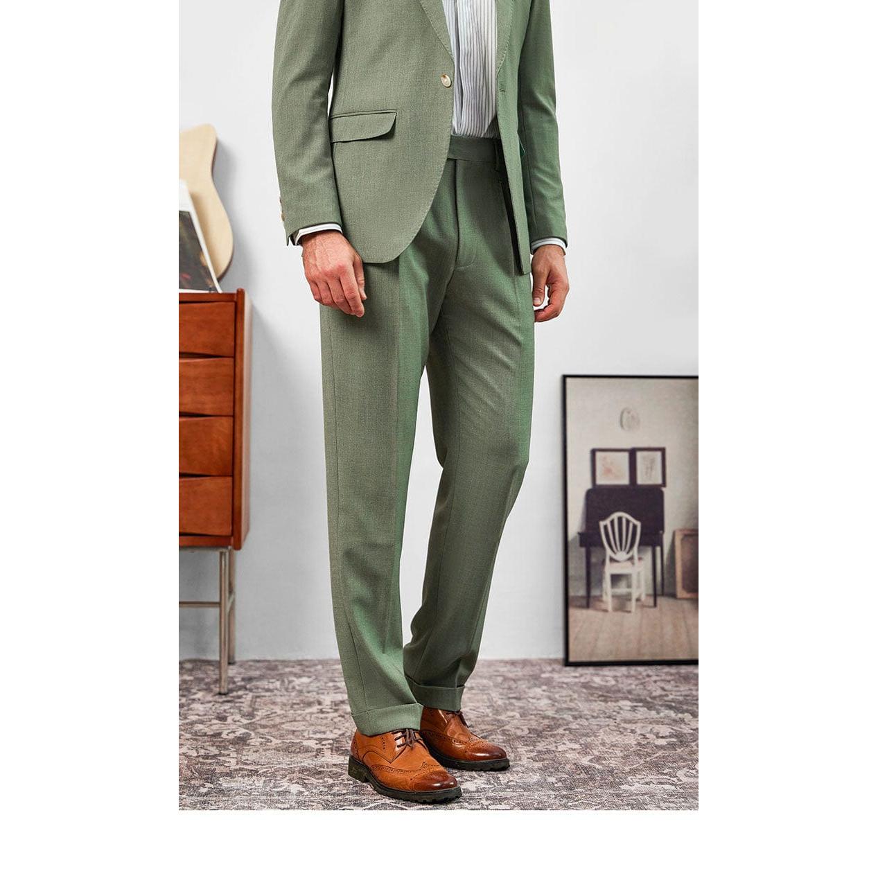 ceehuteey Men's Fashion Notch Lapel Regular Fit Blazer suit (Blazer+Pants)