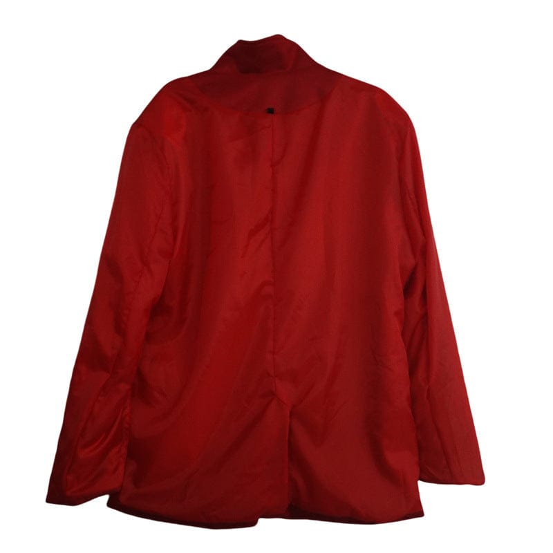 ceehuteey Men's Fashion Notch Lapel Suede Denim  Multiple occasions Jacket Blazer