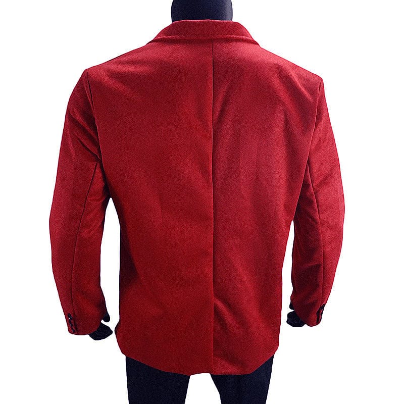 ceehuteey Men's Fashion Notch Lapel Suede Denim  Multiple occasions Jacket Blazer