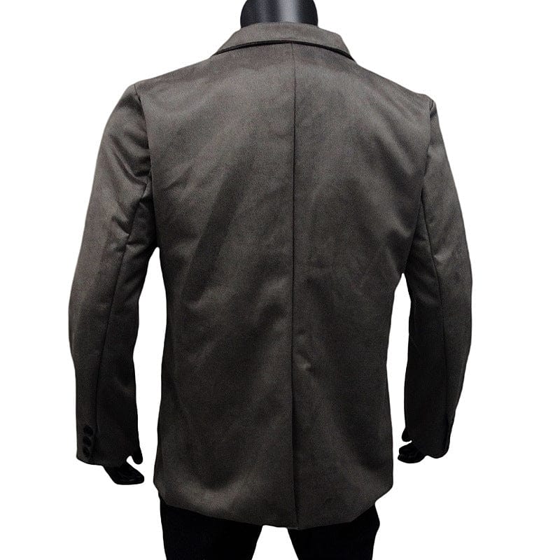 ceehuteey Men's Fashion Notch Lapel Suede Denim  Multiple occasions Jacket Blazer
