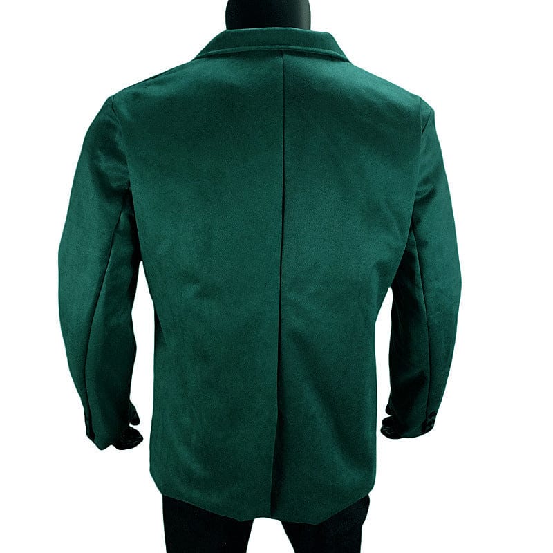 ceehuteey Men's Fashion Notch Lapel Suede Denim  Multiple occasions Jacket Blazer