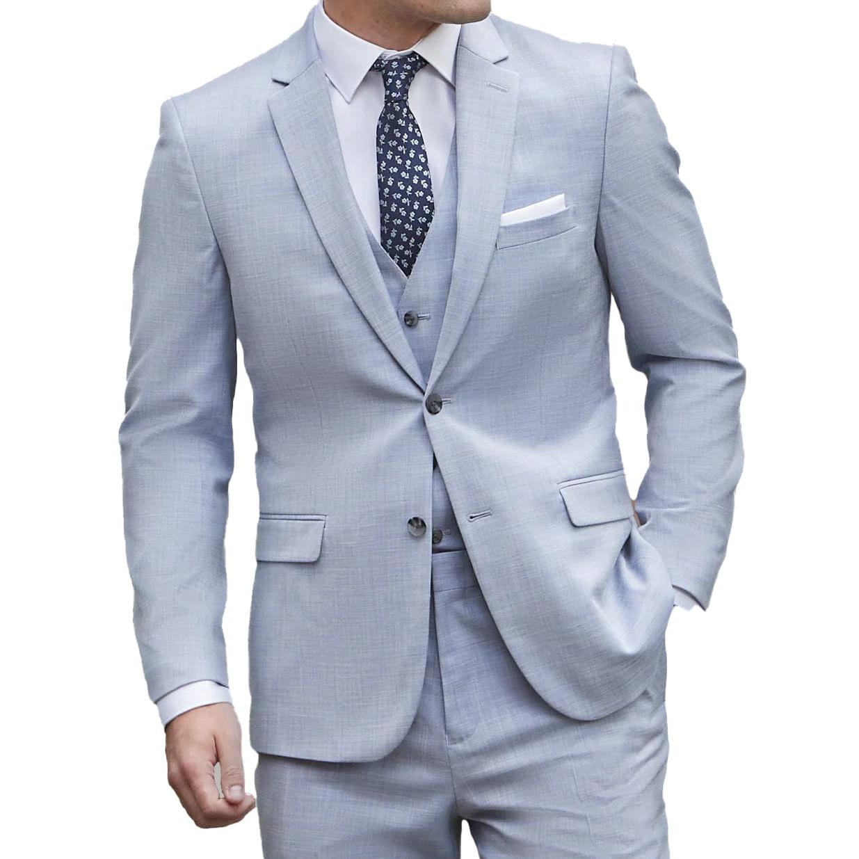 ceehuteey Men's Fashion summer Linen Regular Fit Notch Lapel Suit（Blazer+vest+Pants）