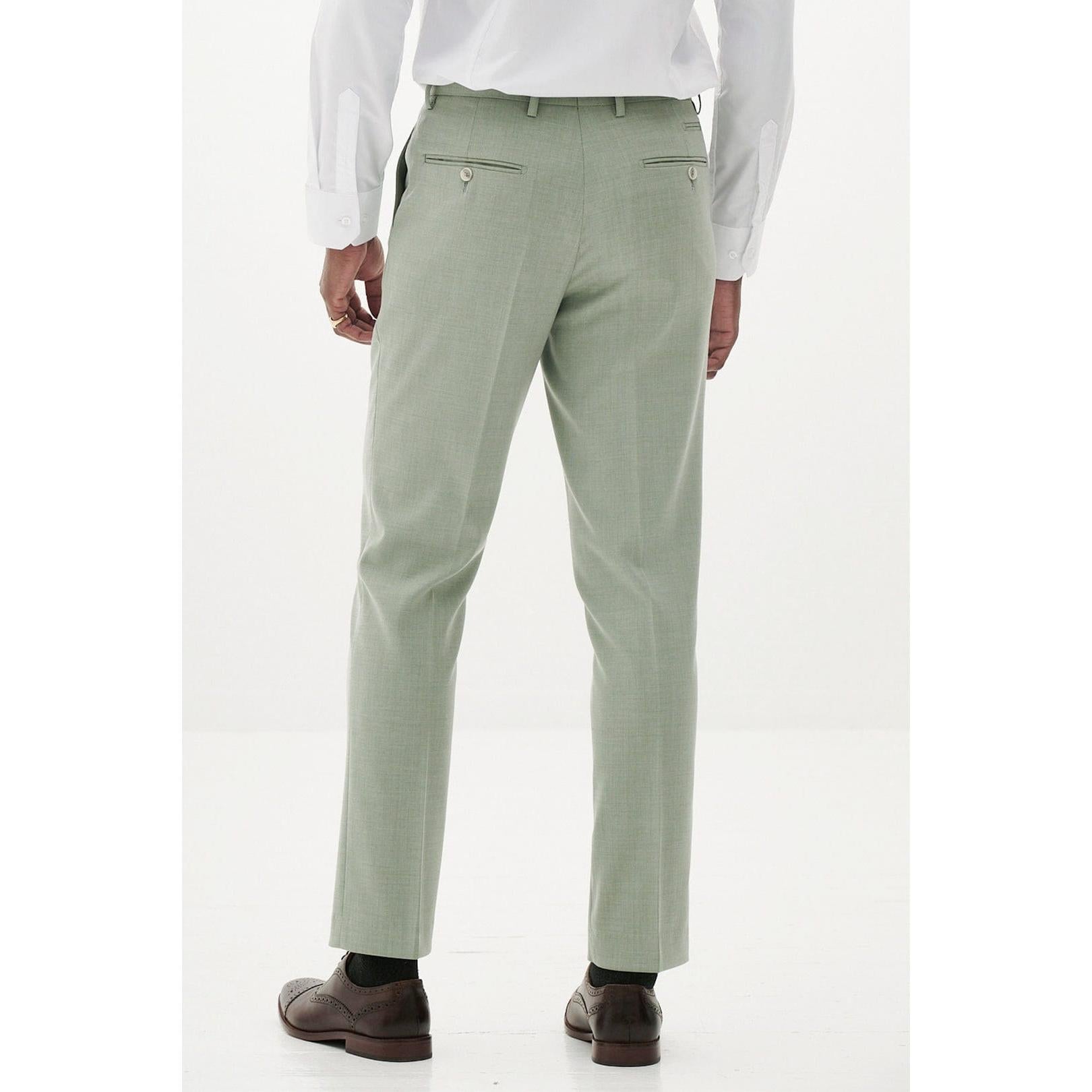 ceehuteey Men's Fashion three-piece Suit in Light Green Signature Notch Lapel Multiple Occasions Tuxedos For Wedding (Blazer+vest+Pants)