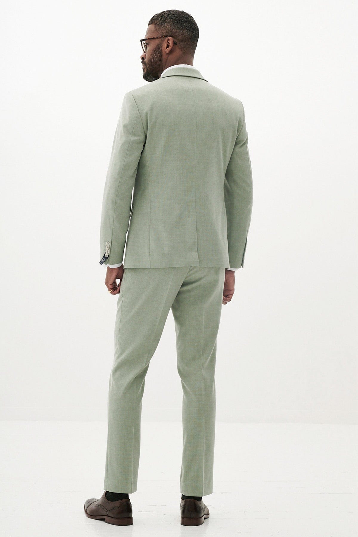 ceehuteey Men's Fashion three-piece Suit in Light Green Signature Notch Lapel Multiple Occasions Tuxedos For Wedding (Blazer+vest+Pants)