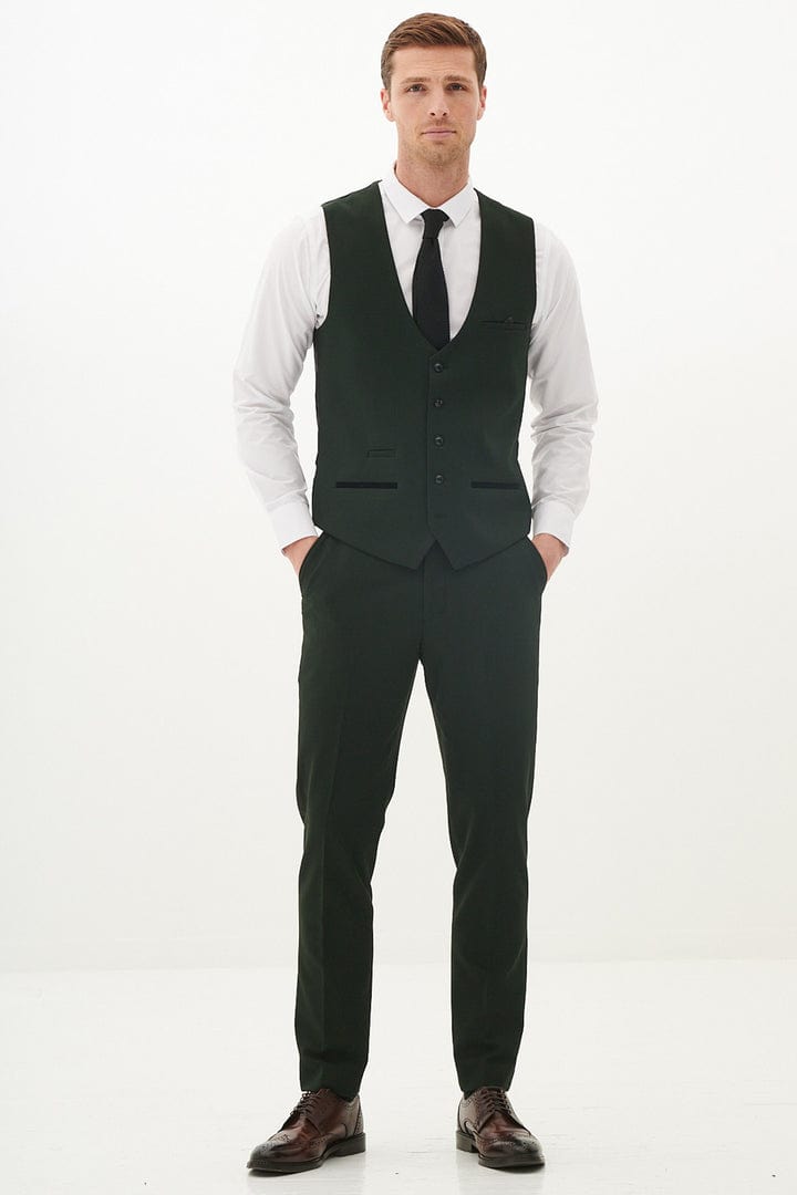 ceehuteey Men's Fashion three-piece Suit in Signature Peak lapel Business Tuxedos(Blazer+vest+Pants)