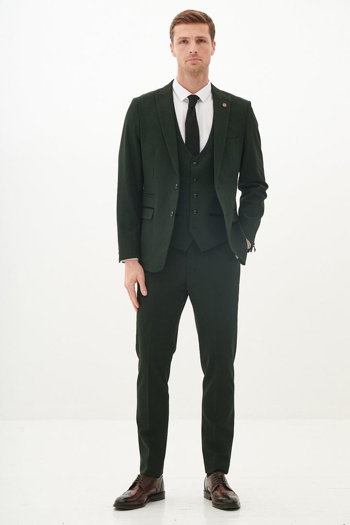 ceehuteey Men's Fashion three-piece Suit in Signature Peak lapel Business Tuxedos(Blazer+vest+Pants)