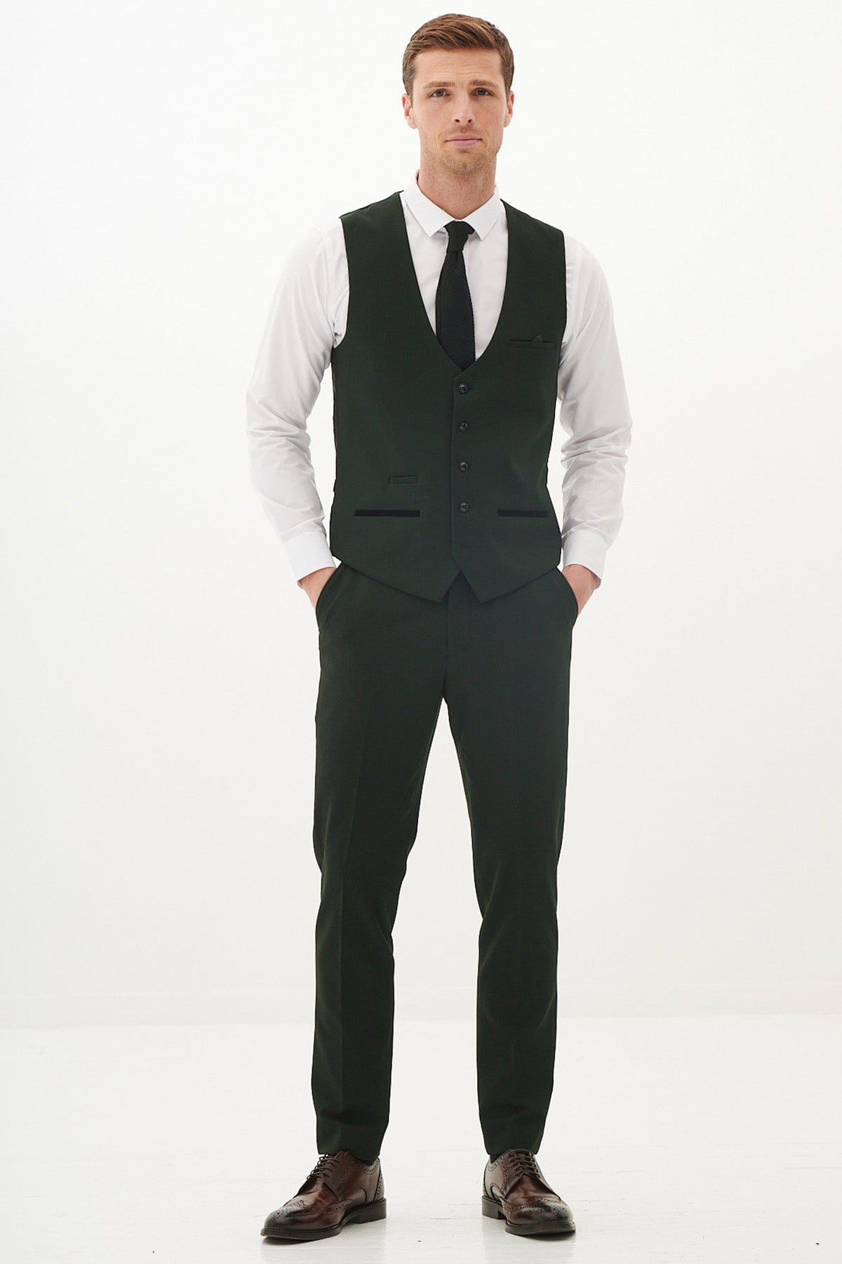 ceehuteey Men's Fashion three-piece Suit in Signature Peak lapel Business Tuxedos(Blazer+vest+Pants)