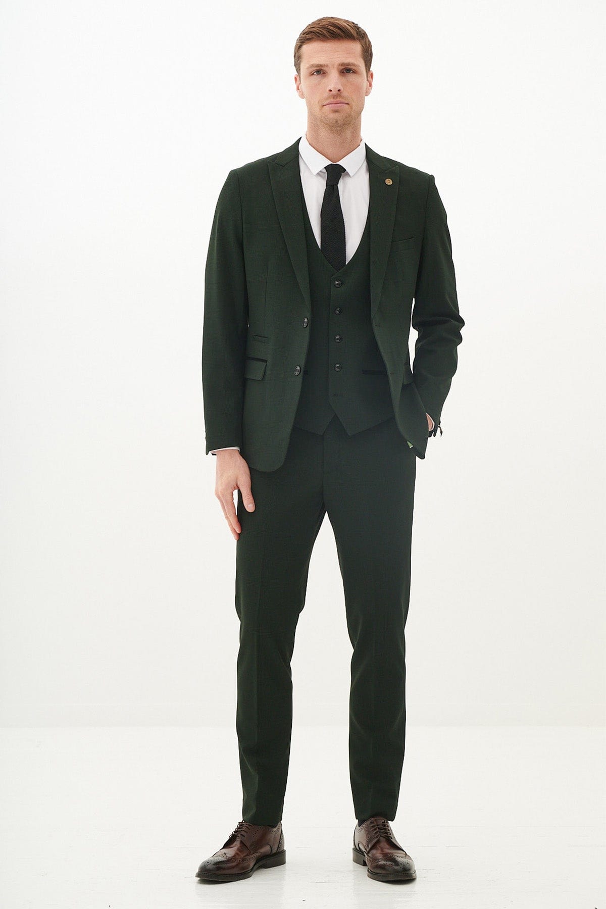 ceehuteey Men's Fashion three-piece Suit in Signature Peak lapel Business Tuxedos(Blazer+vest+Pants)