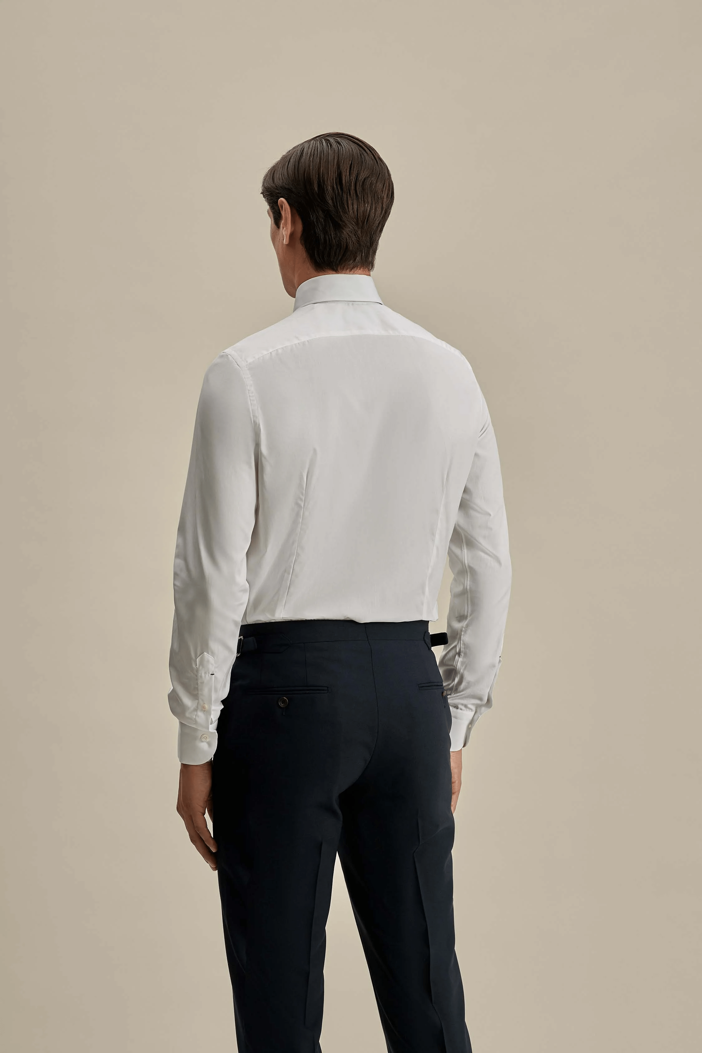 ceehuteey Men's Formal Business Slim Fit Blend Plain Shirt