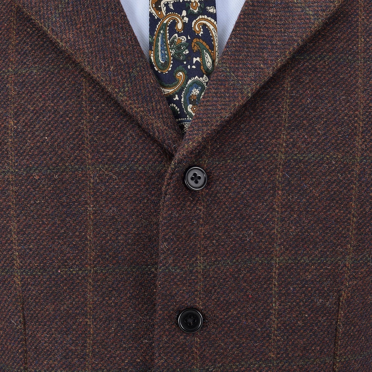 ceehuteey Men's Formal Notch Lapel Suit Vest Plaid Waistcoat