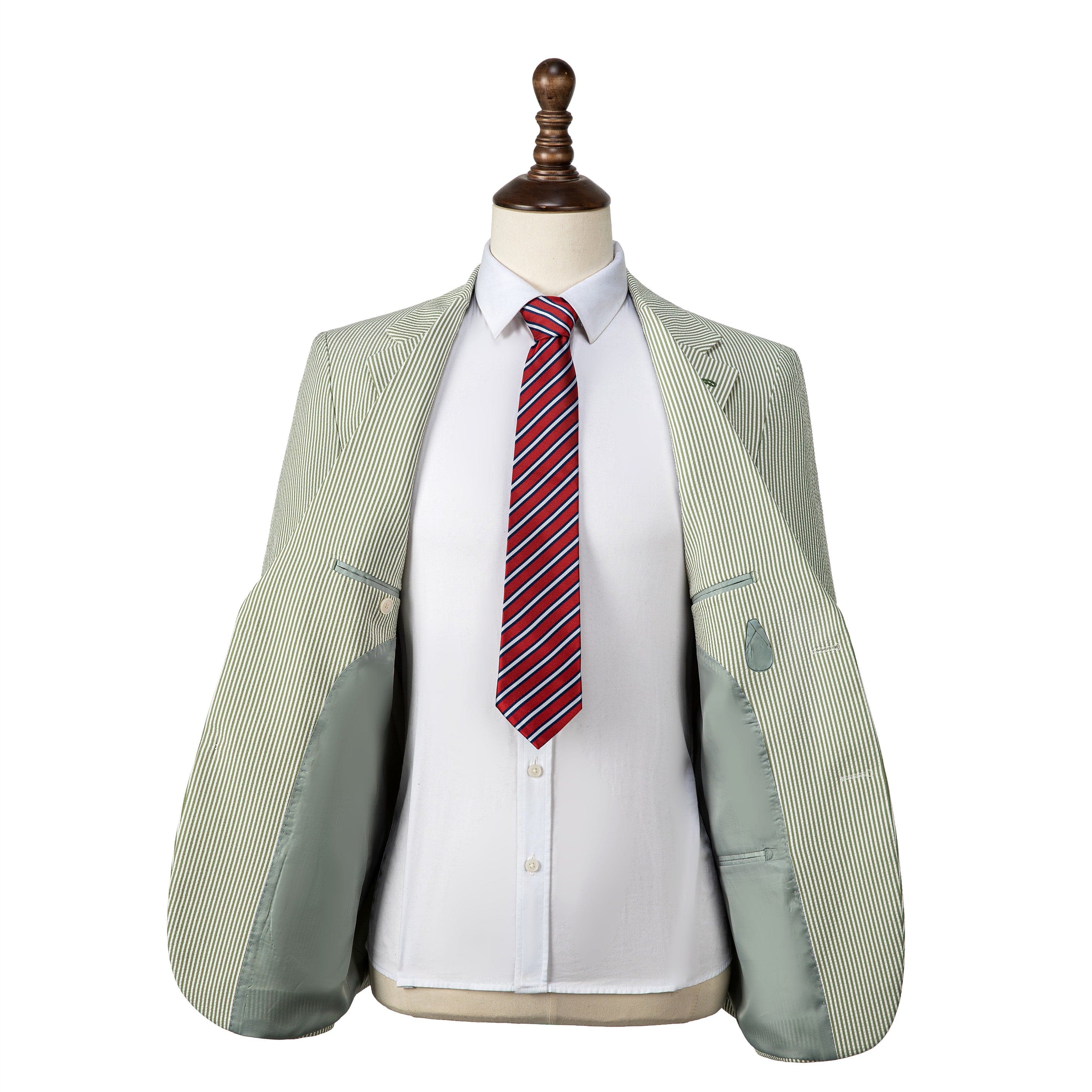 ceehuteey Men's Formal  Striped 2 Pieces Notch Lapel Bussiness  Suit Tuxedos (Blazer+Pants)