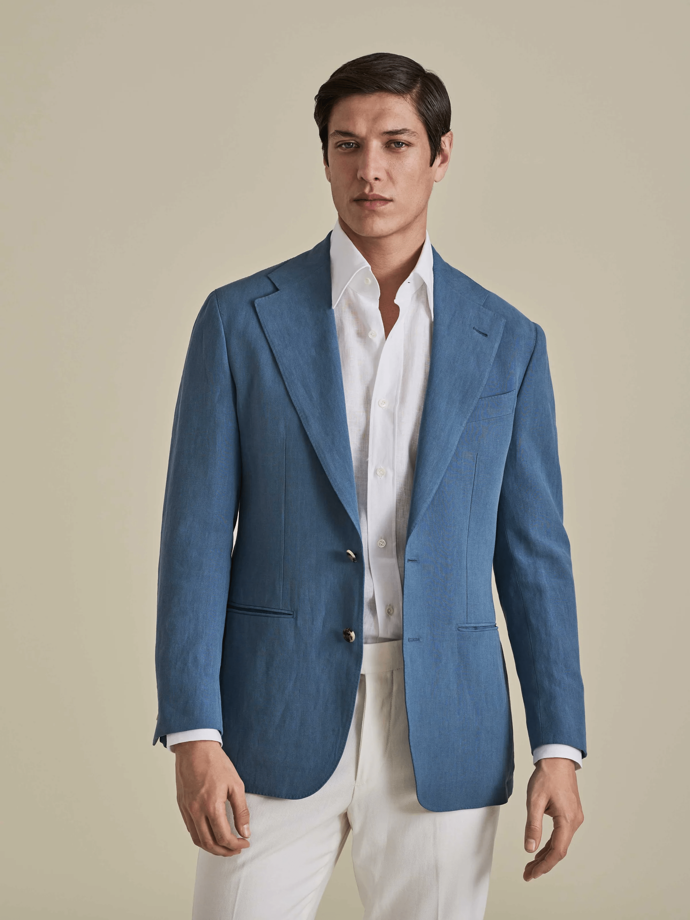 ceehuteey Men's Linen Single Breasted Casual Fashion Jacket
