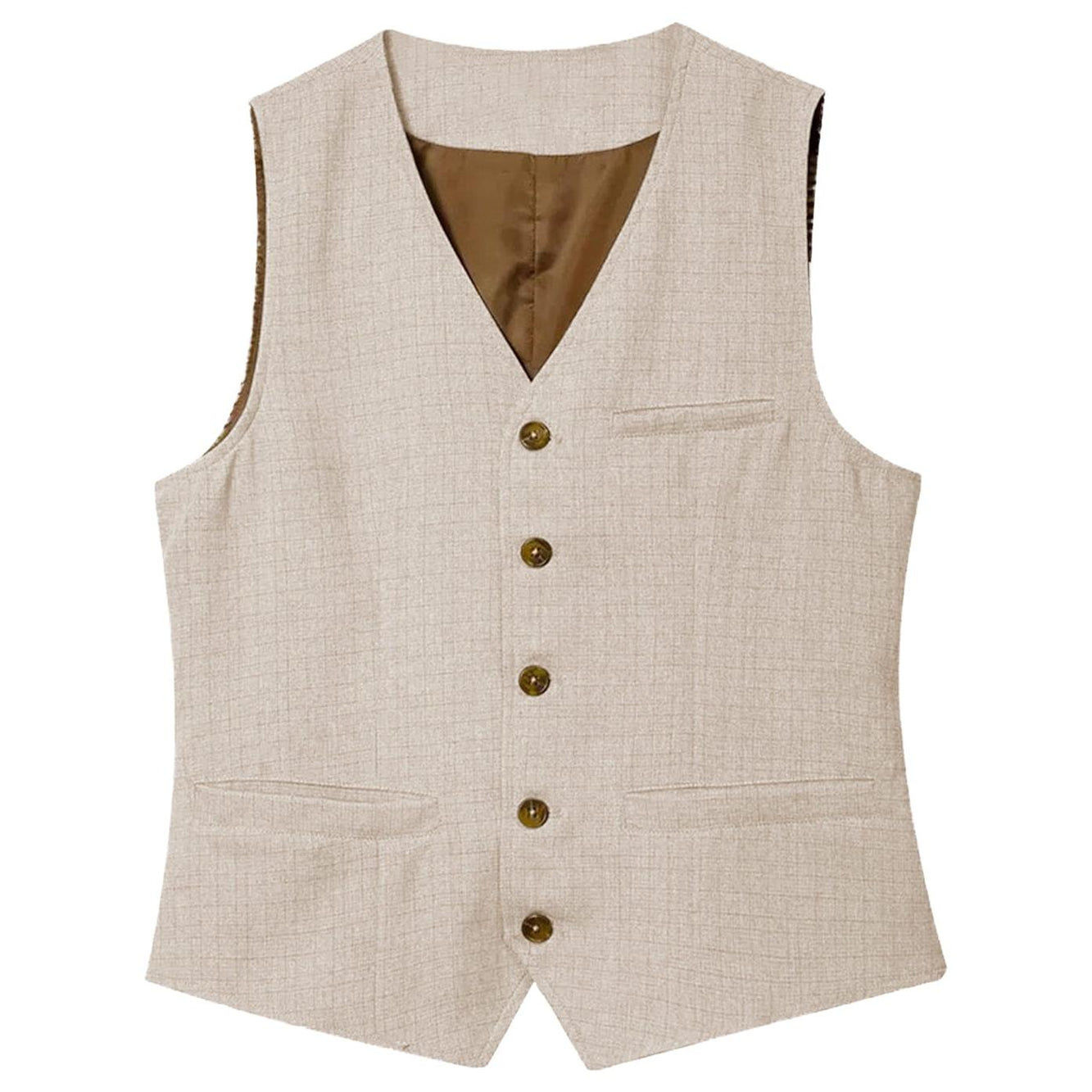 Mens Suit Vest Tuikayoo Men's Linen Vest Summer Casual Waistcoat