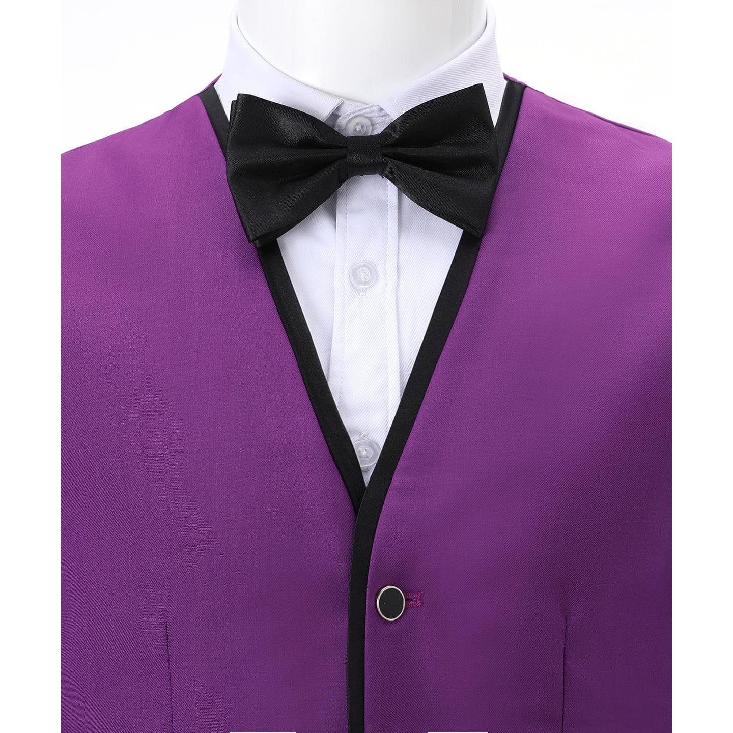 ceehuteey Men's Slim Fit 3 Piece Suit One Button Business Wedding (Blazer+vest+Pants)