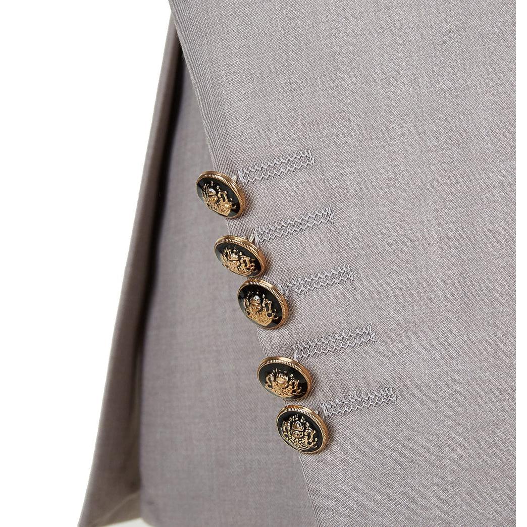 ceehuteey Men's Slim Fit Peak Lapel Casual 2 Piece Business Tuxedos (Blazer+Pants)