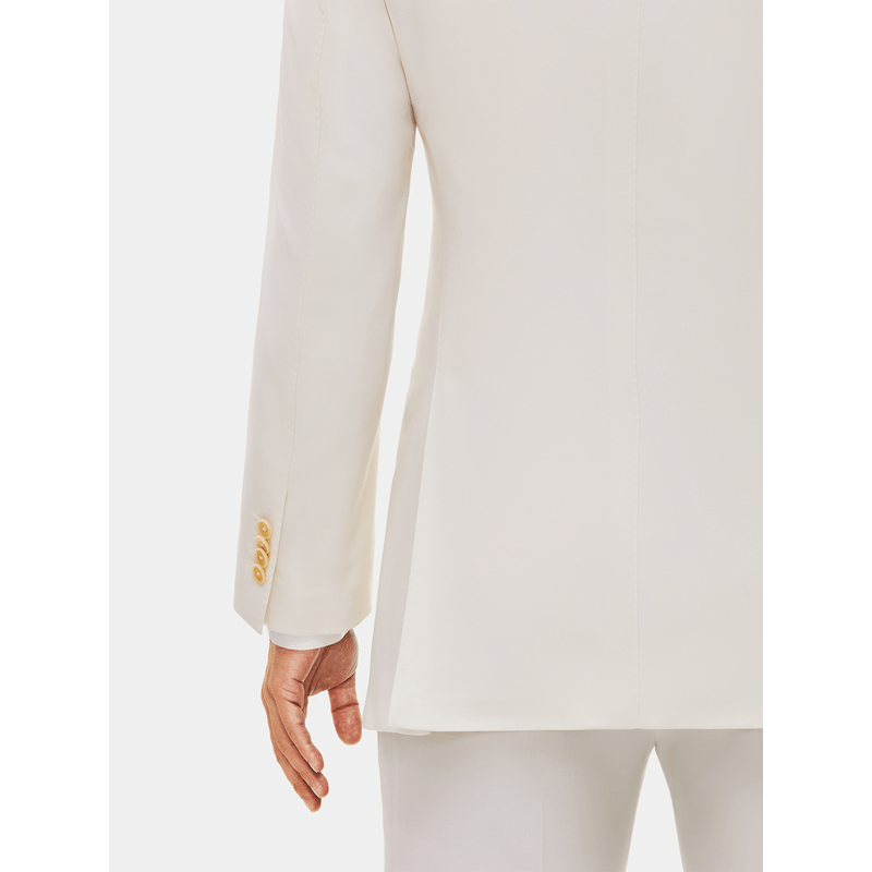 ceehuteey Men's Solid Linen Fashion Slim Fit Suit(Blazer+Pants)