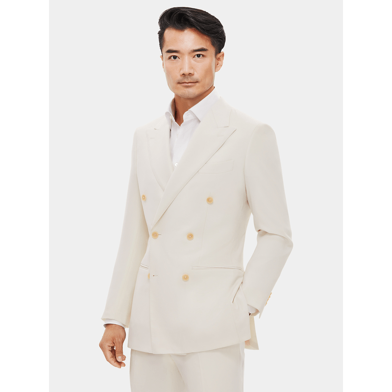 ceehuteey Men's Solid Linen Fashion Slim Fit Suit(Blazer+Pants)