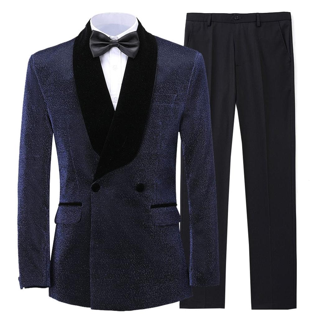 ceehuteey Men's Suit 2 Piece Slim Fit  Formal Wedding Floral Suit Blazer & Pants