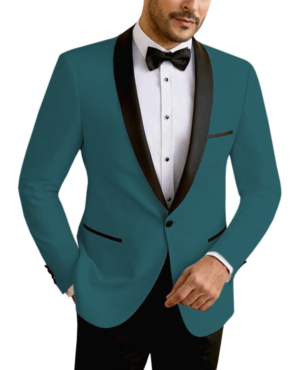 ceehuteey Men's Suit Jacket Slim Fit One Button Shawl Lapel Tuxedo Wedding Groomsmen Blazer