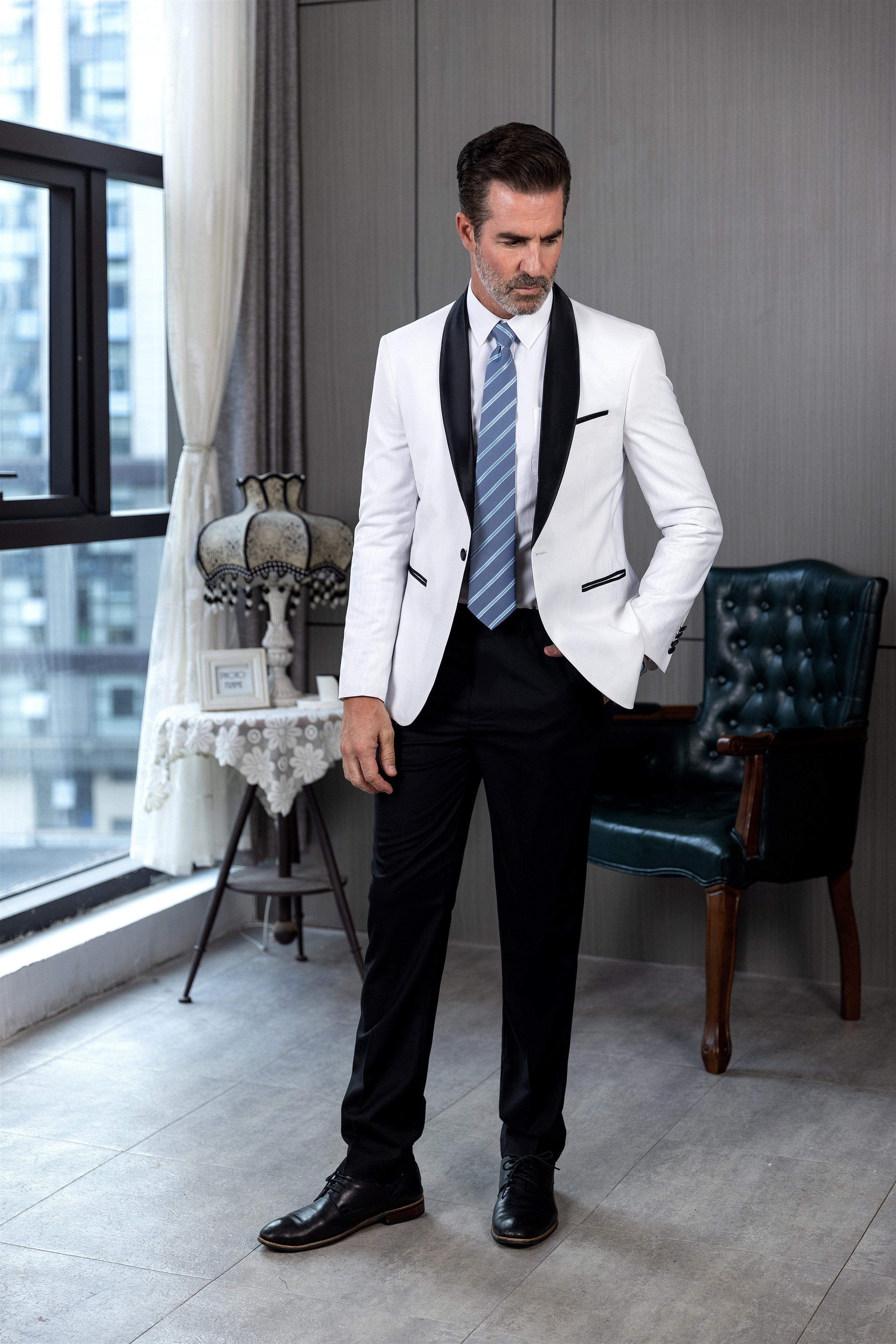 Business Formal Dress Small Suit Jacket Men's Trend British Style Fashion  Wedding Groom White Suit Suit - China Suit and Dress price |  Made-in-China.com