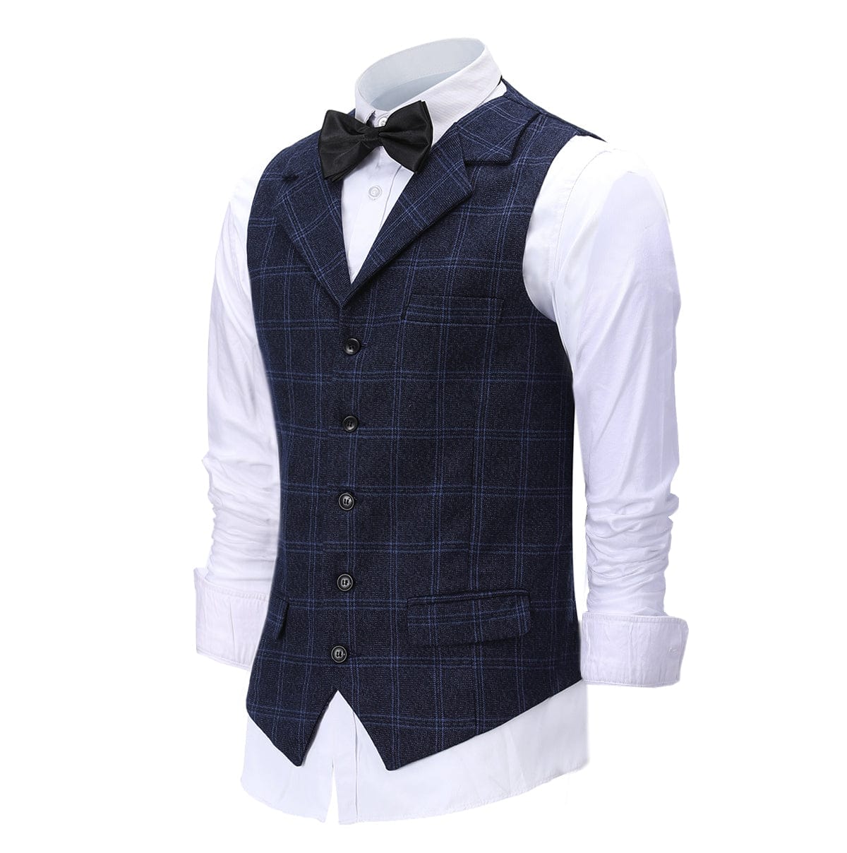 ceehuteey Men's Suit Vests Fashion Notch Lapel Waistcoat