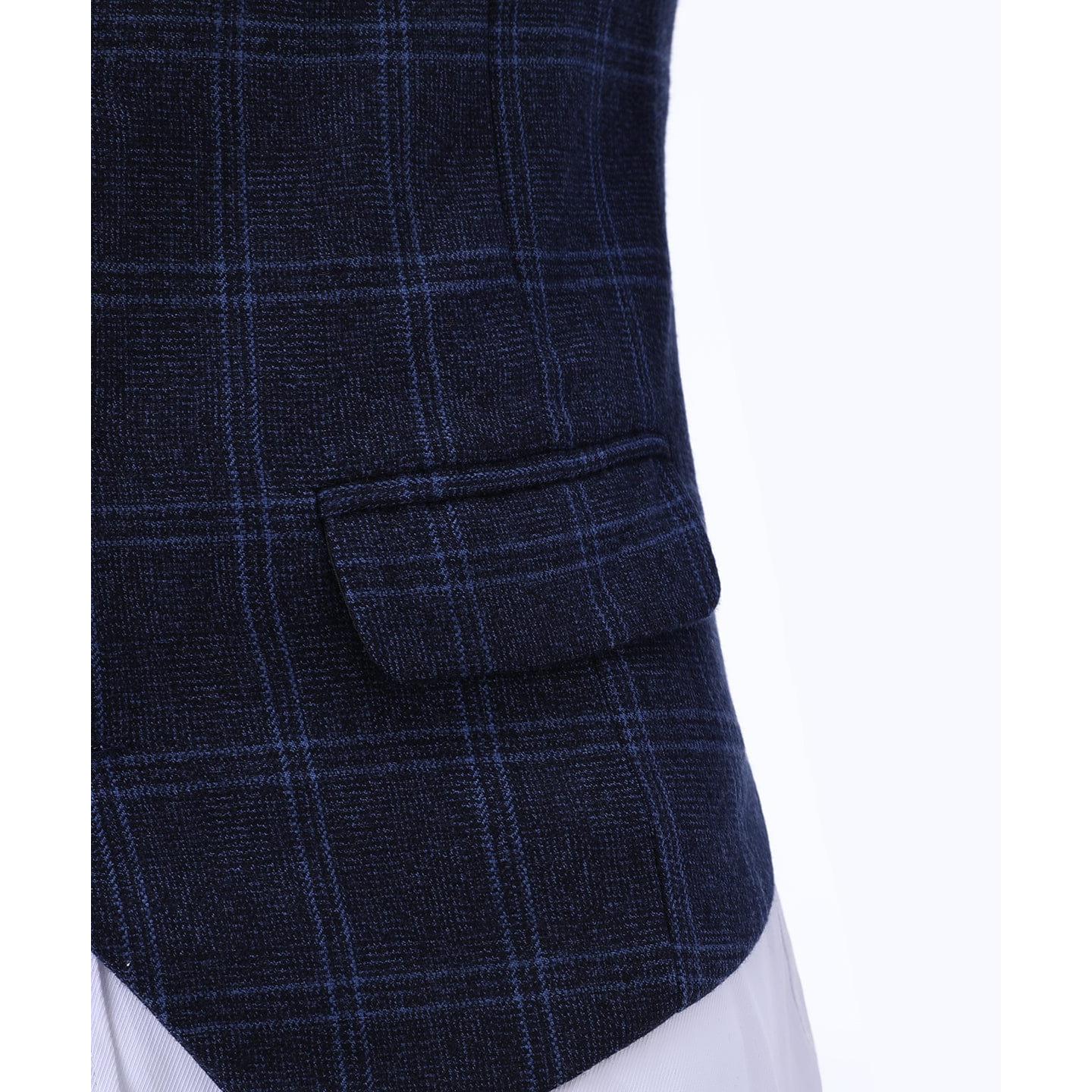 ceehuteey Men's Suit Vests Fashion Notch Lapel Waistcoat