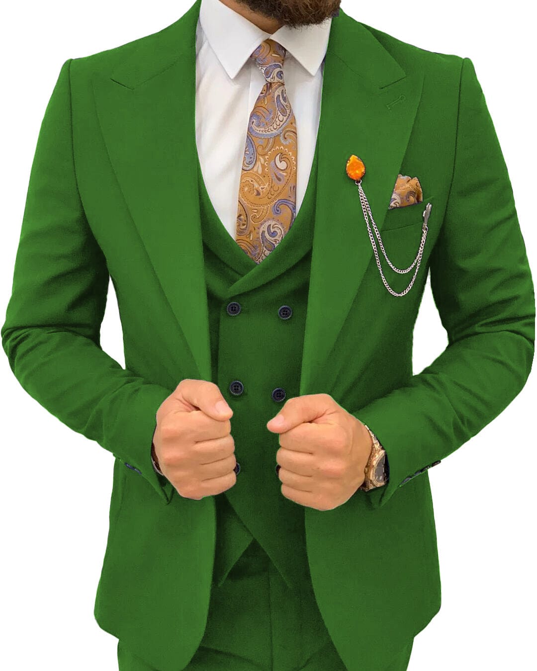 ceehuteey Men’s Suits Slim Fit 3 Piece Suit Formal Wedding Groosmen Suits Prom Tuxedo Suits (Blazer+vest+Pants)