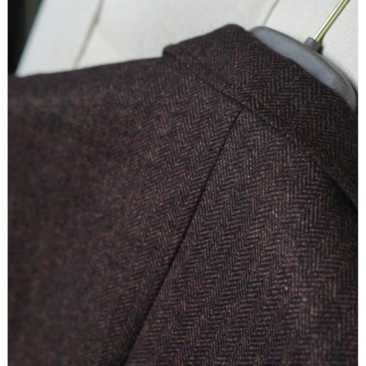 ceehuteey men’s tweed herringbone suits 3 piece suits formal regular fit wedding groom suits (blazer+vest+pants)