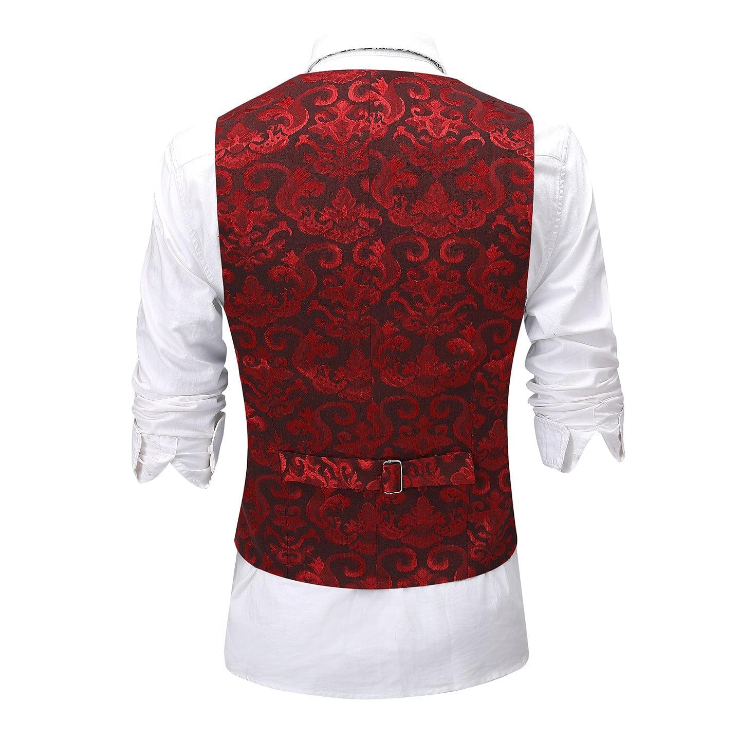 ceehuteey Men's U-Neck Sleeveless Slim Fit Jacket Casual Suit Waistcoat