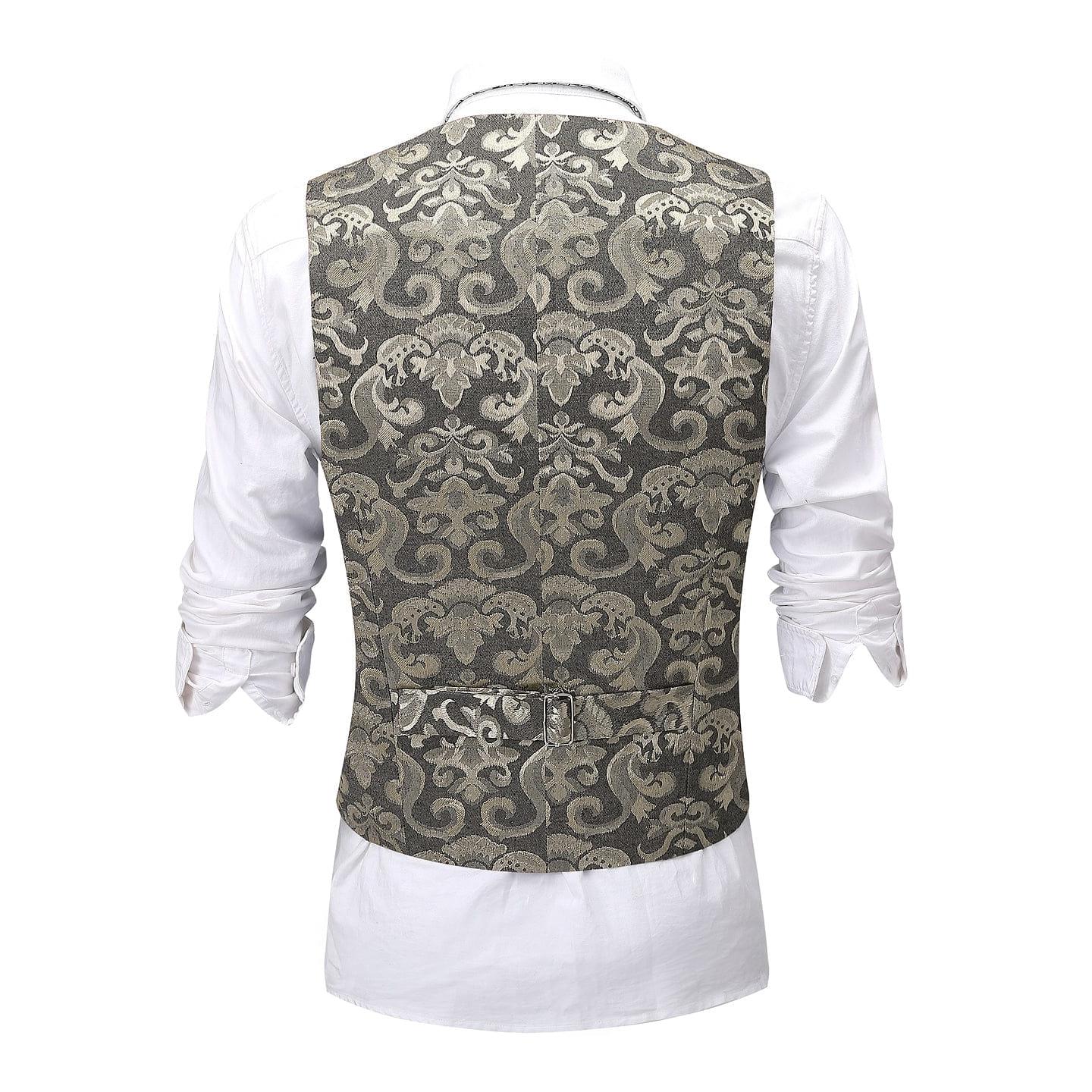 ceehuteey Men's V-Neck Sleeveless Slim Fit Jacket Casual Suit Vests