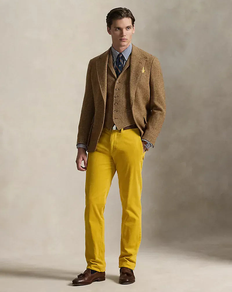 ceehuteey Men's winter Wool Herringbone Tweed Jacket Formal Blazer