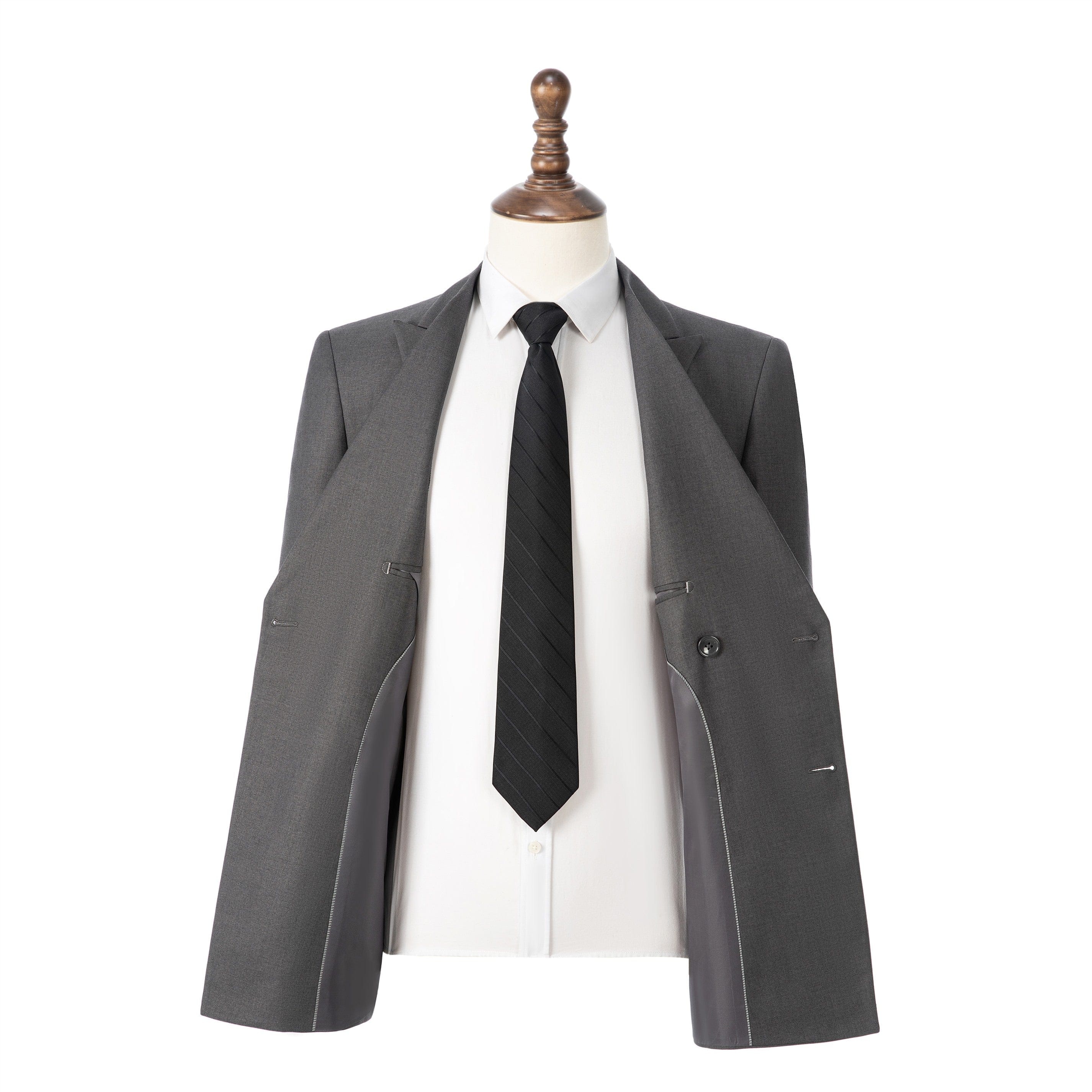 ceehuteey Mens 2 Piece Suit Slim Fit Double Breasted Peak Lapel Mens Coat (Blazer+Pants)